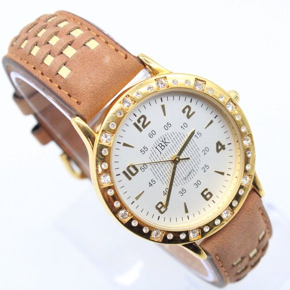 JBK Jacqueline Kennedy Watch Womens Gold Tone Stainless Steel Classic White Dial - Picture 4 of 8